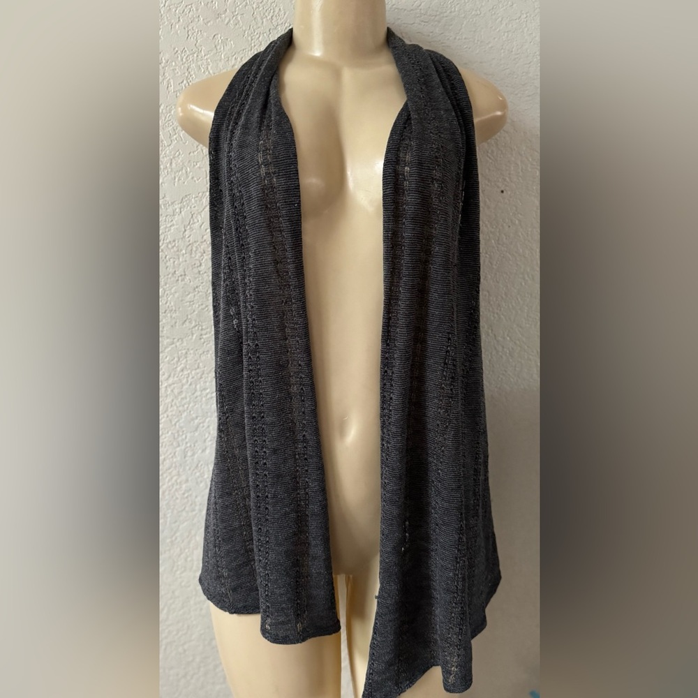 Vintage 2000s Rare- y2k Wet Seal Charcoal Gray Sweater cardigan long